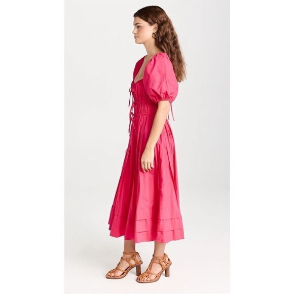 Ulla Johnson Palma Dress Puff Sleeve Peasant Midi size 2 - Picture 7 of 7